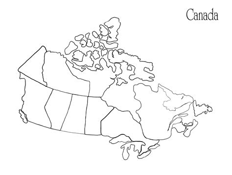 Canada Map Drawing at PaintingValley.com | Explore collection of Canada ...