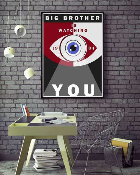 1984 Big Brother Poster Literary Art Print George Orwell