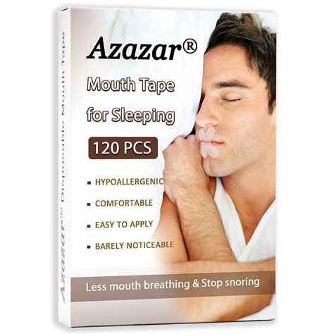 Buy Azazar Mouth Tape 120 Pcs, Advanced Gentle Strips Better Nose Breathing, Less Mouth ...