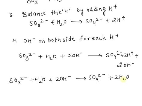 SOLVED: For a particular redox reaction, SO3^2- is oxidized to SO4^2- and Fe^3+ is reduced to Fe ...