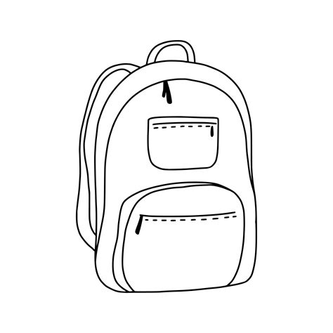 School Bag Outline Vector Art, Icons, and Graphics for Free Download