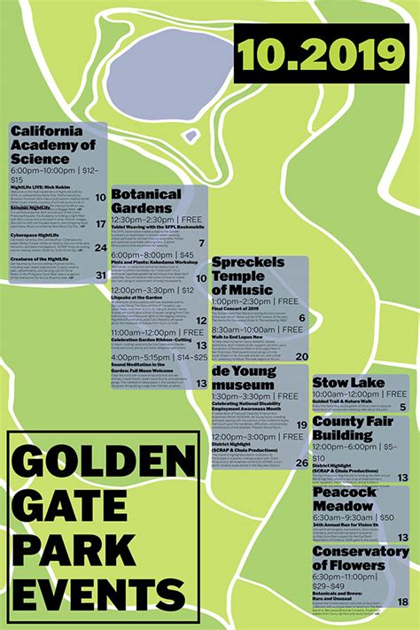 Golden Gate Park Events | Poster :: Behance