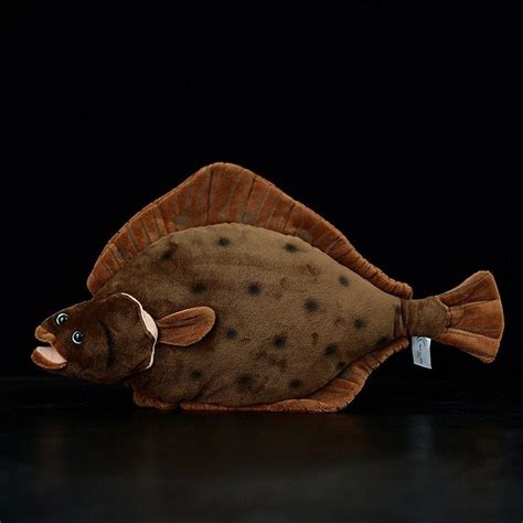 40cm Simulation Flounder Stuffed Toys Sea Animals Plush Toy Soft Flatfish Plush - Stuffed Animals