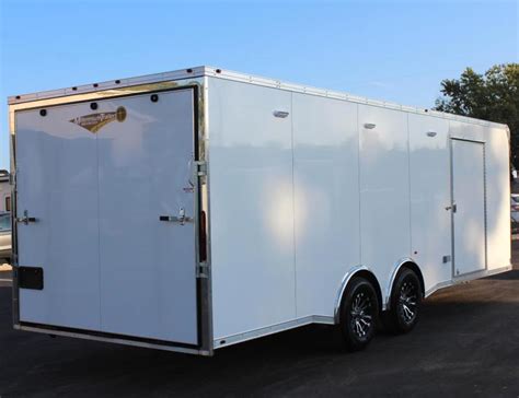 24' Silver Enclosed Trailer with Escape Door/Spread Axles | 8x24 ...