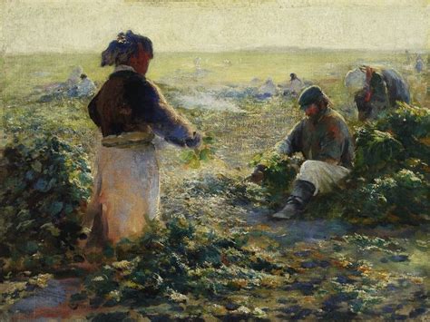 Oil painting of peasants working in a beet field | Art, Painting, Famous painting