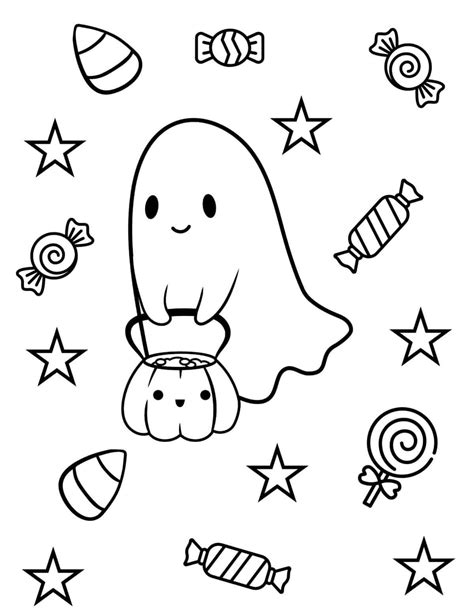 Free Printable Ghost Coloring Pages | Cute coloring pages, Halloween ...