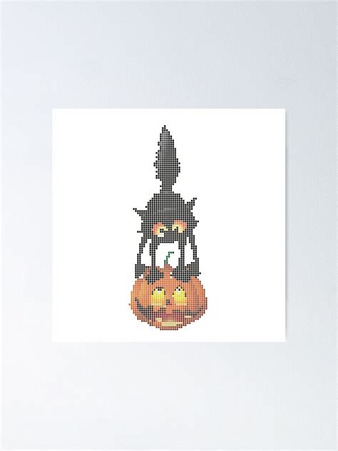 "Halloween Black Cat Pixel Art" Poster for Sale by Pixel4Art | Redbubble