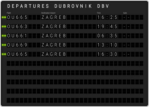 Dubrovnik Airport Departures [DBV] Flight Schedules & departure