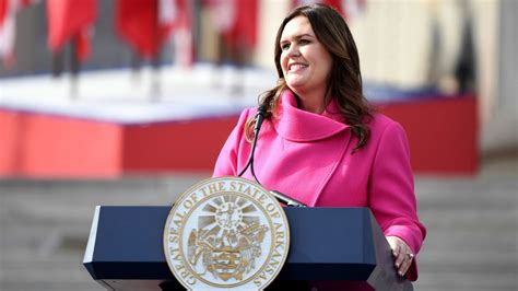 Sarah Huckabee Sanders focuses on education reform as she’s sworn in as ...