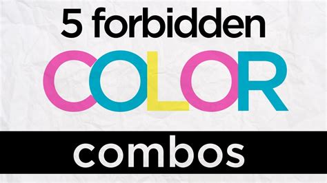 5 Forbidden Color Combinations | Graphic Design Tips from PrintPlace.com - YouTube