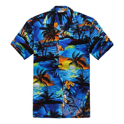 Men's Hawaiian Shirt Aloha Shirt 4XL Sunset Blue - Walmart.com