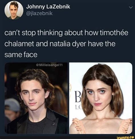 Can't stop thinking about how timothée chalamet and natalia dyer have ...