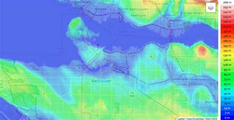 Map Of Vancouver Topographic Elevation And Relief Map - vrogue.co