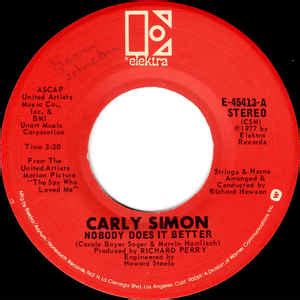 Carly Simon - Nobody Does It Better (1977, CSM, Red Labels, Vinyl) | Discogs