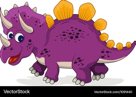 Funny dinosaur cartoon Royalty Free Vector Image
