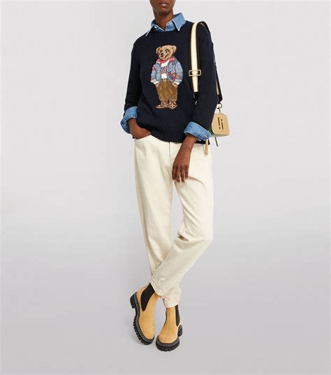 Polo Ralph Lauren Cotton Polo Bear Sweater | Harrods TH