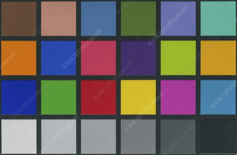 Colour calibration chart for photography - Stock Image - F022/0412 ...