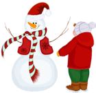 Transparent Snowman and Kid PNG Clipart | Gallery Yopriceville - High-Quality Free Images and ...