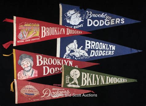 Vintage Brooklyn Dodgers Pennants | Baseball history, Dodgers, Dodgers baseball