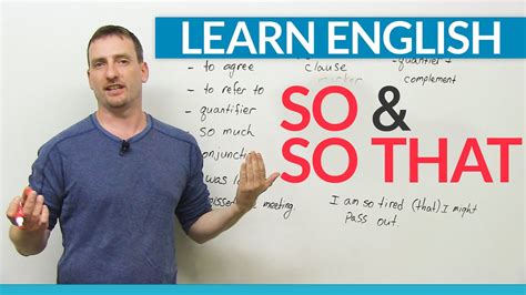 Learn English Grammar: How to use SO & SO THAT - YouTube