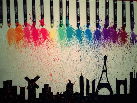 Melted Crayon Art. Silhouette. Easy Crafts, Arts And Crafts, Crayon Art ...