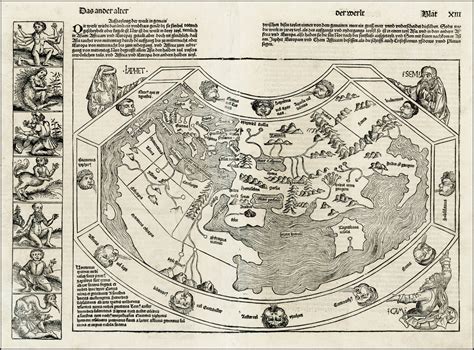 Ptolemaic world map (1493): Explanation in the comments. [2175x1610 ...