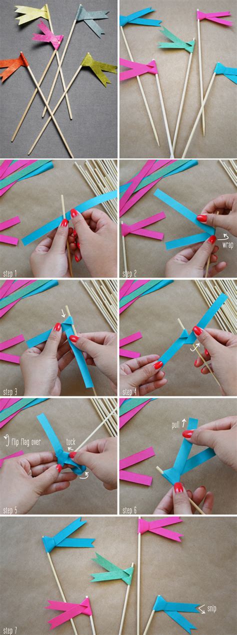 DIY | mini flags - Something Turquoise