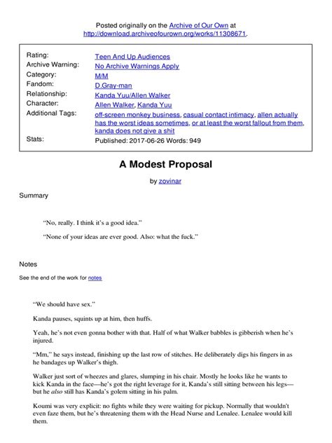 A Modest Proposal | PDF