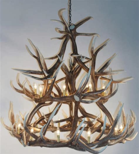 Antler Chandelier Faux Elk Chandelier Rustic Chandelier Antler - Etsy