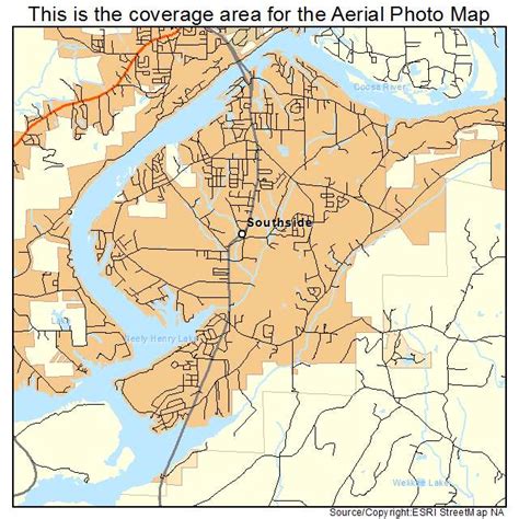 Aerial Photography Map of Southside, AL Alabama