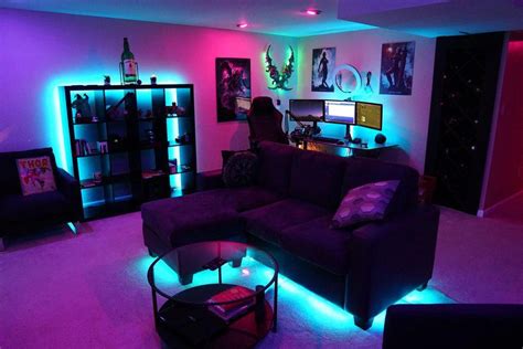 RGB Man Cave via Reddit user stea1e #decoratingagameroomPlays | Neon room, Man cave bedroom ...