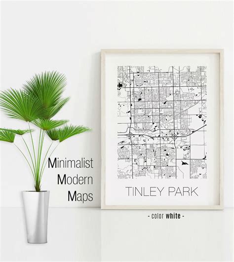 Tinley Park Illinois Tinley Park IL Map Tinley Park Map - Etsy