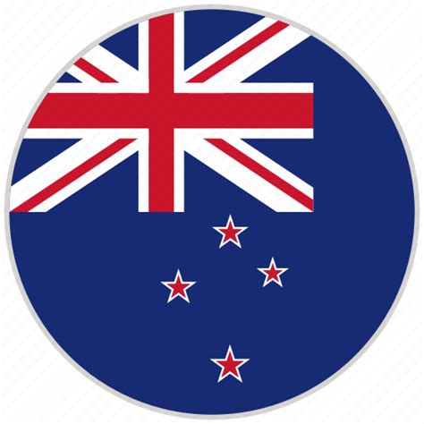 Circular, country, flag, national, national flag, new zealand, rounded ...