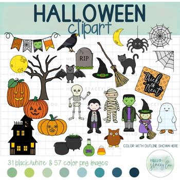 Halloween Clipart - October by Hello StaceyLou | TPT