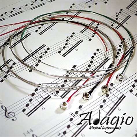 Adagio Pro - Violin Strings - 4/4 Classic Silver Violin String Set / Pack With Ball Ends For ...