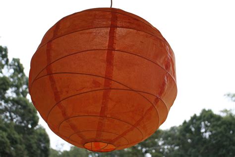 Halloween craft: IKEA paper lamp + cadmium orange watercol… | Flickr