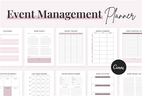 Event Management Planner Canva Template – Ladystrategist Shop