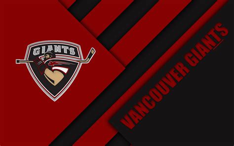 Download wallpapers Vancouver Giants, WHL, 4K, Canadian Hockey Club, material design, logo ...