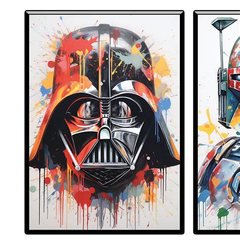 Star Wars Prints, Star Wars Wall Art Set of 6, Star Wars Prints, Stars ...