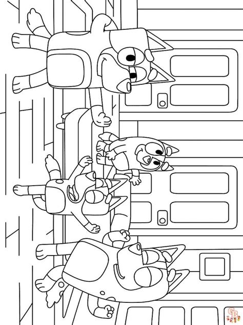 Join the Fun with Bluey Coloring Pages - GBcoloring