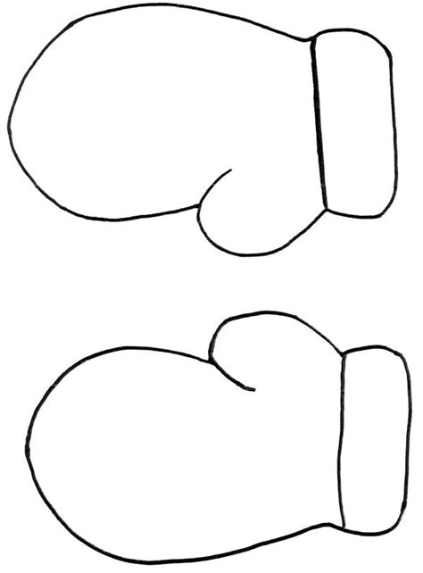 Mitten Outline - ClipArt Best