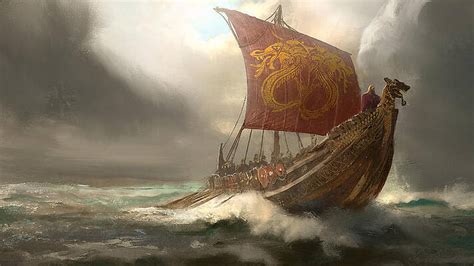 Viking Longships Art