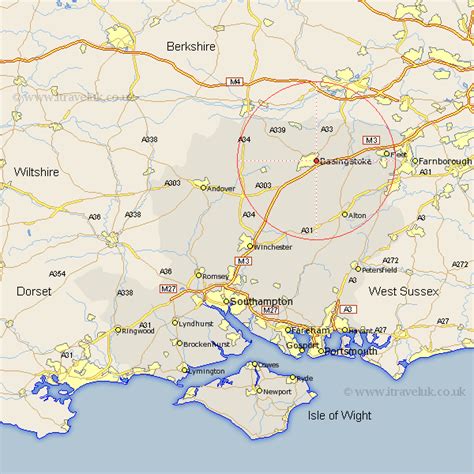 Basingstoke Map - Street and Road Maps of Hampshire England UK