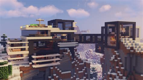 Cliffside mansion Minecraft Map