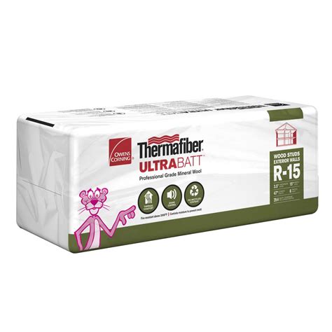 Owens Corning R-15 Thermafiber UltraBatt Mineral Wool Insulation Batt ...