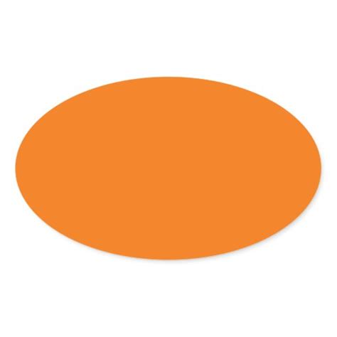 Orange Oval Sticker | Zazzle