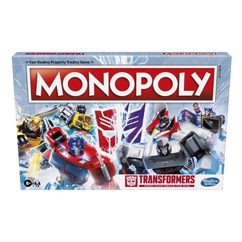 Monopoly: Transformers Edition Board Game for Kids Ages 8 and Up, 2-6 ...