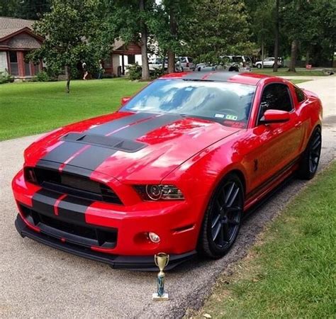 2015 Ford Red Mustang black racing stripe | Ford mustang shelby cobra ...