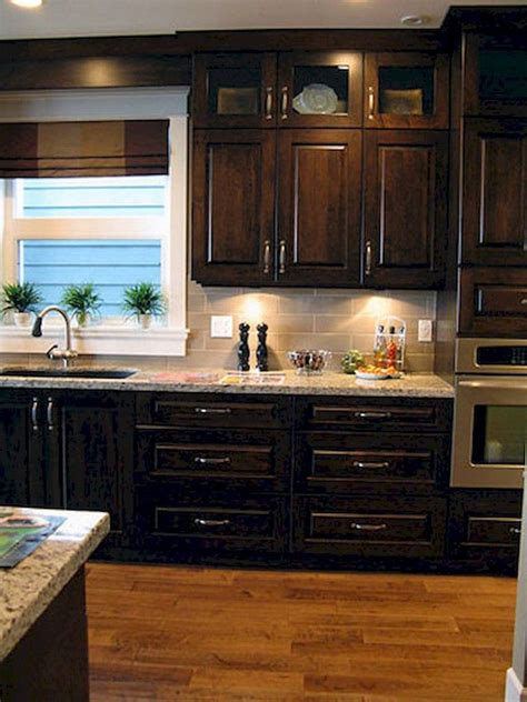 Kitchen Backsplash Ideas With Dark Cabinets - Image to u