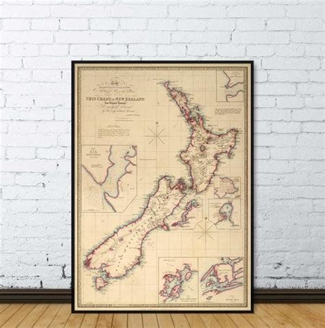 Old map of New Zealand from 1851. Map Of New Zealand, Venice Map ...